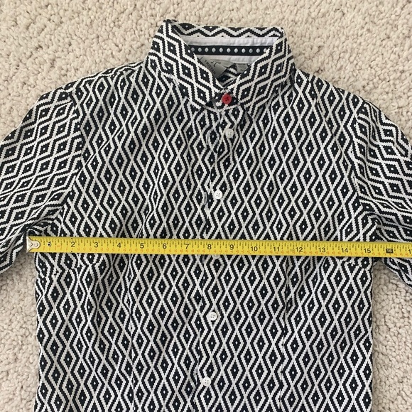 TRISTAN - New western style blouse P S black white - Picture 6 of 7